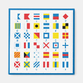 Nautical Flags Maritime Signals Alphabet Magnet (Voorkant)