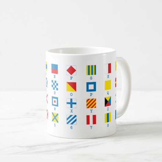 Nautical Flags Maritime Signals Alphabet Mok (Voorkant rechts)