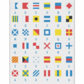 Nautical Flags Maritime Signals Alphabet Sticker (Voorkant)