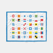 Nautical Flags Maritime Signals Baby Boy Fleece Deken (Voorkant (Horizontaal))