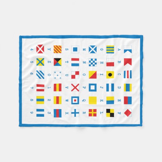 Nautical Flags Maritime Signals Baby Boy Fleece Deken (Voorkant (Horizontaal))