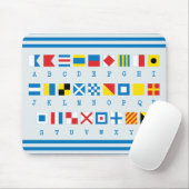 Nautical Flags Maritime Signals Blue Muismat (Met muis)
