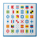 Nautical Flags Maritime Signals Ceramic Tegel Tegeltje (Voorkant)