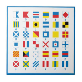 Nautical Flags Maritime Signals Ceramic Tegel Tegeltje