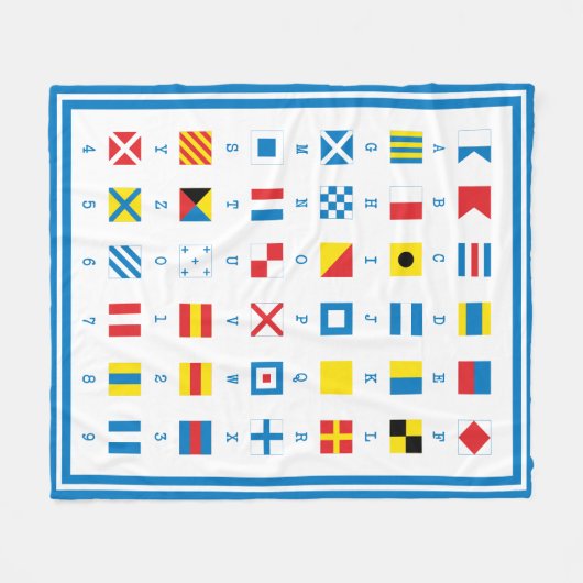 Nautical Flags Maritime Signals Fleece Blanket (Voorkant (Horizontaal))