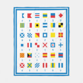 Nautical Flags Maritime Signals Fleece Blanket Deken (Voorkant)