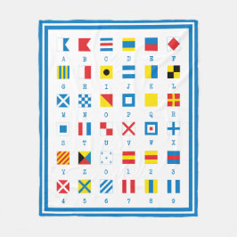Nautical Flags Maritime Signals Fleece Blanket Deken