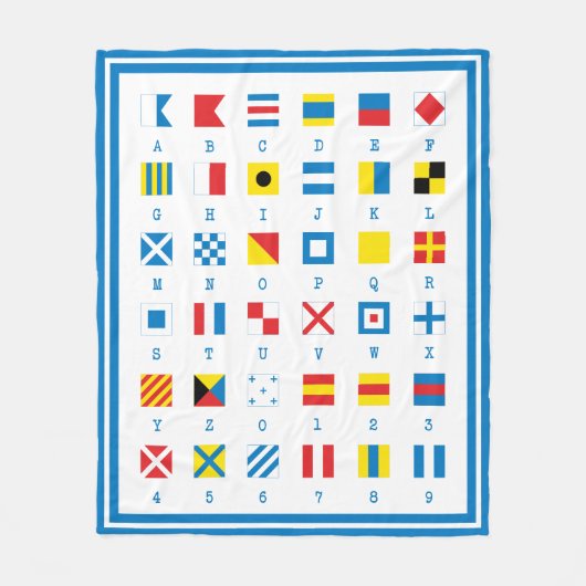 Nautical Flags Maritime Signals Fleece Blanket Deken (Voorkant)