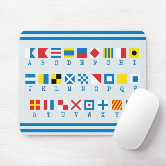 Nautical Flags Maritime Signals Mousepad Muismat (Met muis)