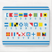 Nautical Flags Maritime Signals Mousepad Muismat (Voorkant)
