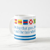 Nautical Flags Maritime Signals Nautical Toast Mok (Voorkant links)