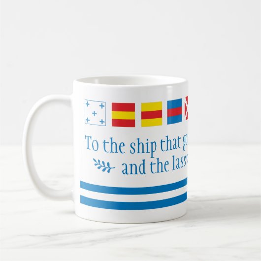 Nautical Flags Maritime Signals Nautical Toast Mok (Links)