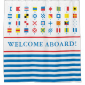 Nautical Flags Maritime Signals Shower Curtain Douchegordijn (Voorkant)