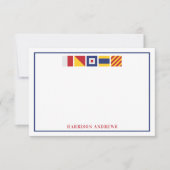 Nautical Flags Personalized Note Cards Bedankkaart (Voorkant)