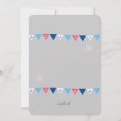 Nautical Flags with Life Preserver Invitation Kaart (Achterkant)