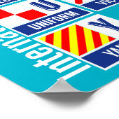 Nautical Flagt Alfabet Poster (Hoek)