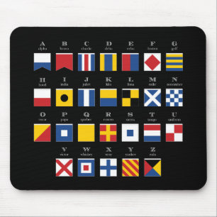 Nautical Flagt Alphabet Muismat