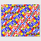 Nautical Flagtern Pattern Cadeaupapier (Vlak)