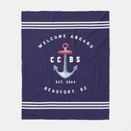 Nautical Fleece Blanket Deken