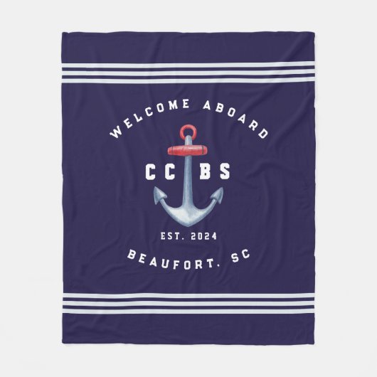 Nautical Fleece Blanket Deken (Voorkant)
