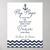 Nautical Flip Flop bruiloft party print (Voorkant)