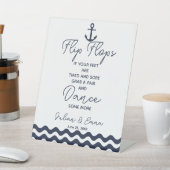 Nautical Flip Flop bruiloft party print Reclamebord Met Voetstuk (Insitu)