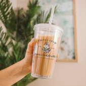 Nautical Floral Anchor | Monogram Bachelorette Acryl Drinkbeker