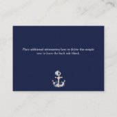 Nautical Floral Anchor Navy Blue DETAILS Informatiekaartje (Achterkant)