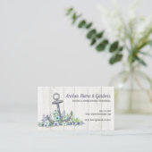 Nautical Floral Anchor Visitekaartje (Staand voorkant)