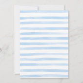 Nautical Floral Anchor Waterverf Stripes Wedding Kaart (Achterkant)
