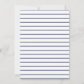 Nautical Floral and Stripes | Baptisme Kaart (Achterkant)