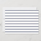 Nautical Floral and Stripes | Fotobaptisme Bedankkaart (Achterkant)