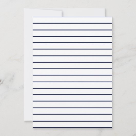 Nautical Floral and Stripes | Save The Date (Achterkant)