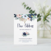 Nautical Floral | Nieuwe aankondiging adreswijzigi (Staand voorkant)