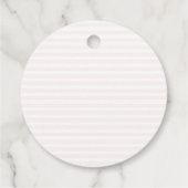 Nautical Floral Stripes Wedding Bedankjes Labels (Achterkant)