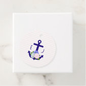 Nautical Floral Stripes Wedding Bedankjes Labels (In situ)