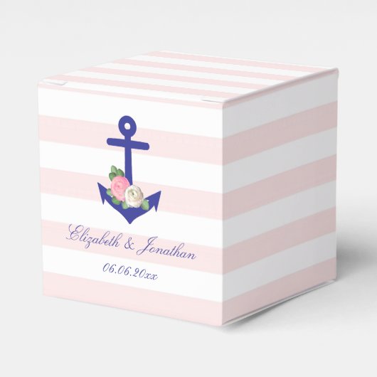 Nautical Floral Summer Wedding Bedankdoosjes (Voorkant Zijde)