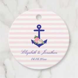 Nautical Floral Summer Wedding Bedankjes Labels