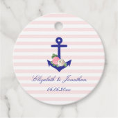 Nautical Floral Summer Wedding Bedankjes Labels (Voorkant)