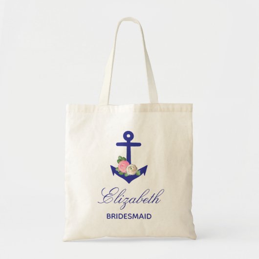 Nautical Floral Summer Wedding Canvas tas (Voorkant)