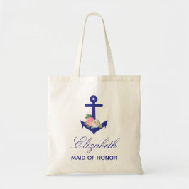 Nautical Floral Summer Wedding Canvas tas