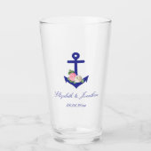 Nautical Floral Summer Wedding Glas (Voorkant)