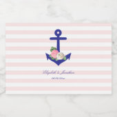 Nautical Floral Summer Wedding Likeurfles Etiket (Enkel label)