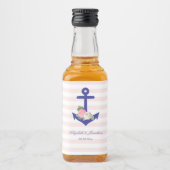 Nautical Floral Summer Wedding Likeurfles Etiket (Voorkant)