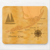  Nautical Florida Keys Map Muismat (Voorkant)