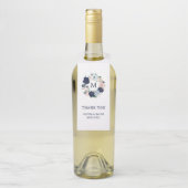 Nautical Flowers and Monogram | Weddenschap Flessenhanger (Op fles)