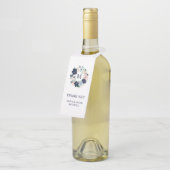 Nautical Flowers and Monogram | Weddenschap Flessenhanger (Schuin)