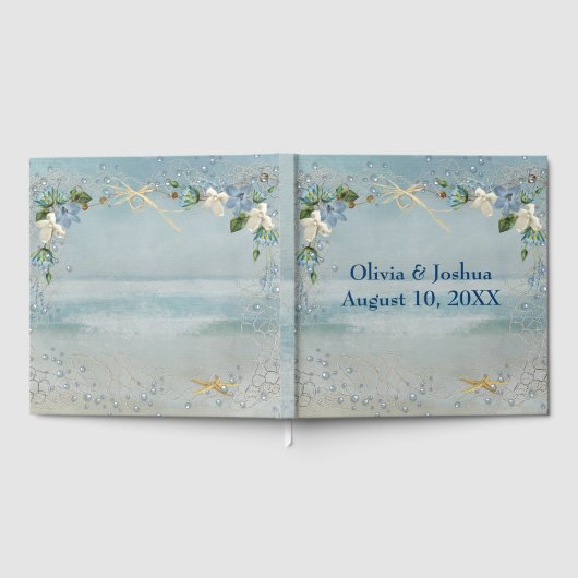 Nautical Flowers on Net Wedding Gastenboek (Volledig)