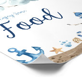 Nautical Food Baby shower Sign Poster (Hoek)