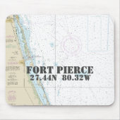Nautical Fort Pierce Florida Latitude Longitude Muismat (Voorkant)